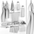 Gray Towel Set: Luxurious and Stylish 3D model small image 2