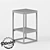 Minimalist Wooden and Metal Side Table 3D model small image 2