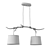 Sabina Chandelier: Elegant Beige, Energy Saving Bulbs 3D model small image 2