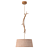 Elegant SABINA Chandelier 6178: Beige Fabric Shade 3D model small image 1