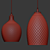 Ombre Round Hanging Lamp 3D model small image 2