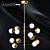 Golden Milky Tree Chandelier 3D model small image 1