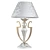 Elegant Monile Table Lamp: White with Gold 3D model small image 1