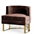 Luxurious Pregno Casanova Armchair - Stunning Bronze Finish 3D model small image 2