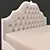 Sleek FRANCA Bed in Milky White Finish 3D model small image 2