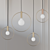 Stylish Aura Cluster Pendant Light 3D model small image 1