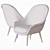 Elegant Bat Lounge Chair by Gubi 3D model small image 3