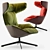 Elegant Swivel Armchair by Moroso 3D model small image 1