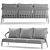 Hemonides Lounge Sofa: Sleek and Stylish 3D model small image 3