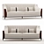 Luxury Walnut Sofa: Elegant and Stylish 3D model small image 1