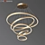 Modern LED Ring Pendant Light 3D model small image 1