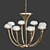 Elegant Crystal Art Deco Chandelier 3D model small image 1