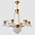 Brass Basel Pendant Chandelier 3D model small image 1