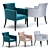 Siena Armchair: Stylish & Detailed 3D model small image 1