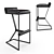 Okha Faye Leather Bar Stool 3D model small image 1