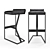 Okha Faye Leather Bar Stool 3D model small image 2