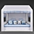 Title: Montessorian House Bed & Friends Safari Blue Canopy 3D model small image 1