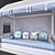 Title: Montessorian House Bed & Friends Safari Blue Canopy 3D model small image 3