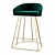 Sleek Modern Bar Stool 3D model small image 2