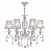 Elegant Grace Chandelier - White with Gold 3D model small image 1