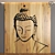 Buddha Pine Wood 3D Panel - Decorative Wall Art 3D model small image 1