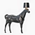 Moooi Horse Lamp: Lowpoly Elegance 3D model small image 1