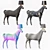 Moooi Horse Lamp: Lowpoly Elegance 3D model small image 3