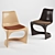 Sleek Cado Chairs: Modern Molded Plastic 3D model small image 1