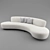 Elegant FreeForm Curved Sofa 3D model small image 2