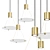 Modern Pendant Lamp with Disc Glass Shades 3D model small image 1