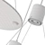 Modern Pendant Lamp with Disc Glass Shades 3D model small image 3