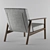 Comfortable Ekenaeset Armchair in Isunda Grey 3D model small image 2