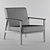 Comfortable Ekenaeset Armchair in Isunda Grey 3D model small image 3