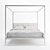 Elegant Canopy Bed: Ziggy 3D model small image 3