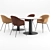 Modern Bat Dining Chair + Elegant Marble GUBI Tables 3D model small image 2