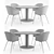 Modern Bat Dining Chair + Elegant Marble GUBI Tables 3D model small image 3