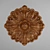 Elegant Gold Carved Baroque Decor 3D model small image 1