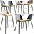 Contemporary Bar Stool & Dining Chair Set 3D model small image 1