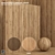 Seamless Oak Wood Box Set 3D model small image 1