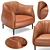 Stylish Julian Coffee Chair 3D model small image 1