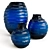 Sapphire Smoke Glass Vases 3D model small image 1