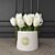 Title: Trio Tulip Bouquet in Chic Box 3D model small image 3