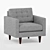 Cozy Grey Seat: Joybird Eliot 3D model small image 1