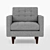 Cozy Grey Seat: Joybird Eliot 3D model small image 2