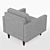 Cozy Grey Seat: Joybird Eliot 3D model small image 3