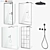 Radaway Set 47: Stylish Shower Cubicles 3D model small image 1