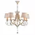 Elegant Enna Chandelier: White with Gold 3D model small image 1