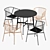 Modern Outdoor Chair and Table Set 3D model small image 1