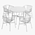 Modern Outdoor Chair and Table Set 3D model small image 3