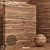 Seamless Wood & Walnut Material Set 3D model small image 1